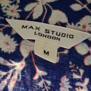 Max Studio Floral Dress in Navy, White & Rose